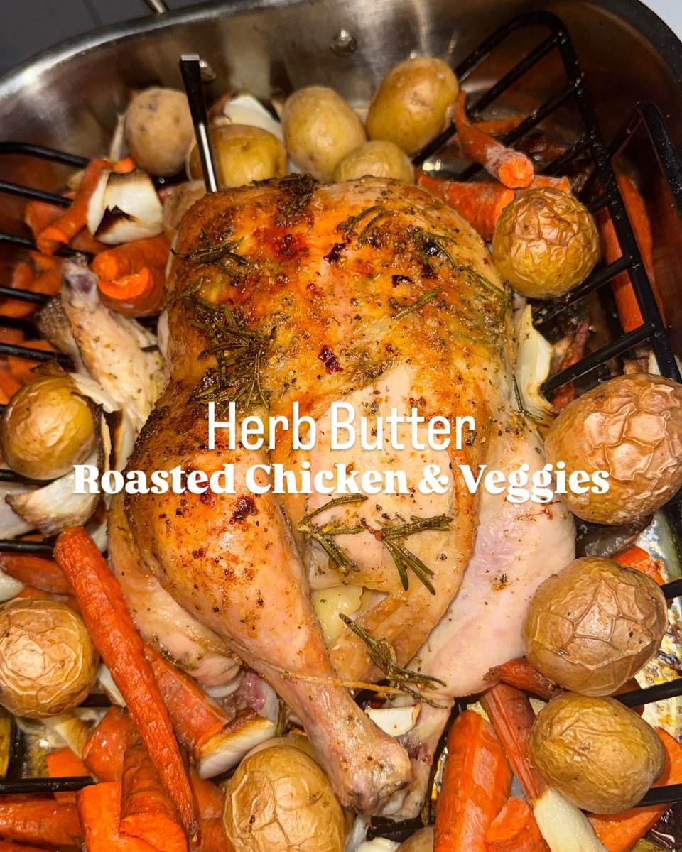 Garlic Herb Butter Roast Chicken