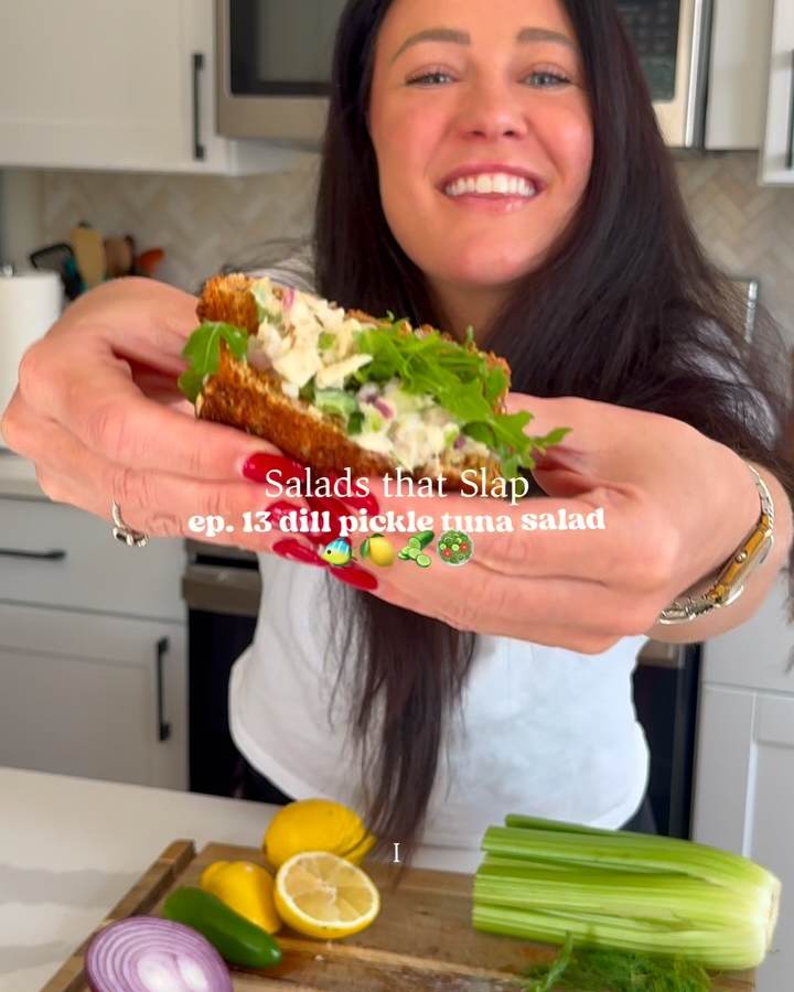 Dill pickle tuna salad