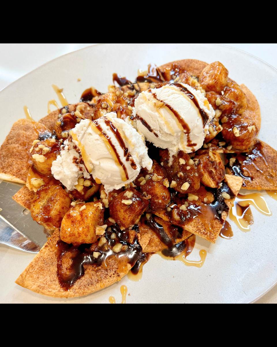 Banana Fosters Nachos
