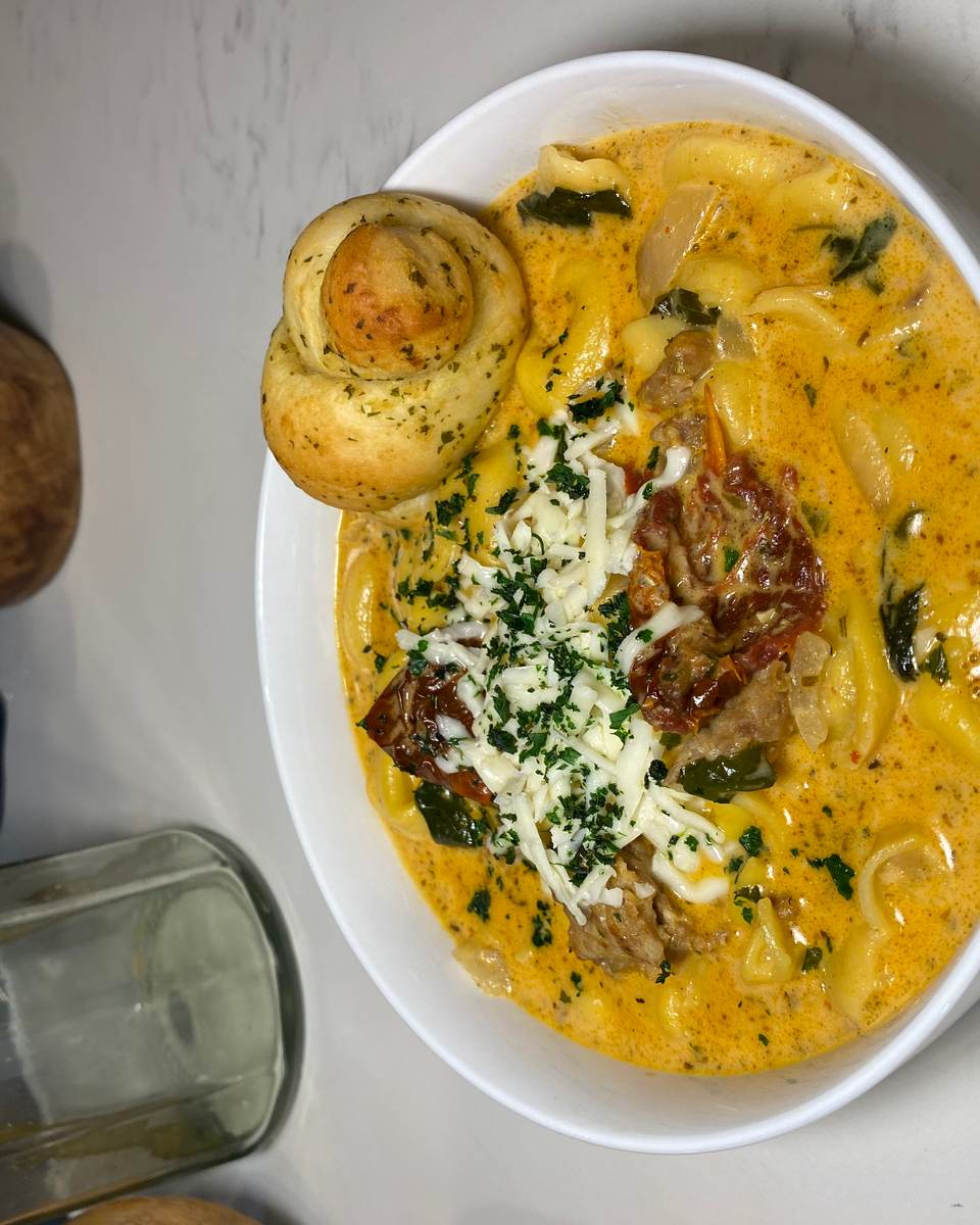 Creamy Sausage Tortellini Soup