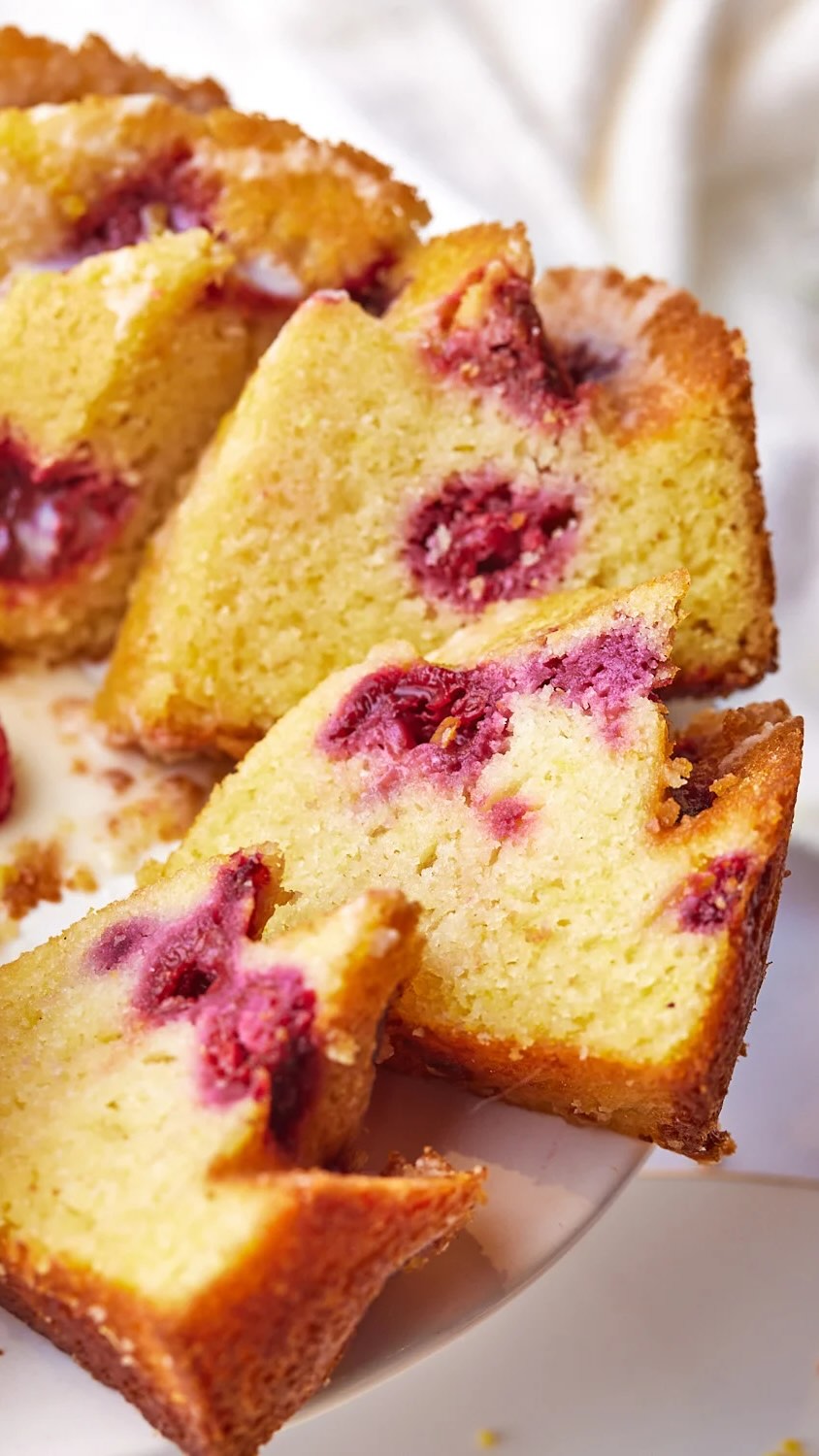 Lemon Raspberry Bundt Cake