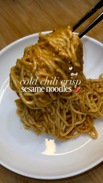 Cold Chili Crisp Sesame Noodles with Cucumber and Carrot Ribbons