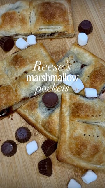 Gooey Reese's Marshmallow Pockets in Pizza Dough