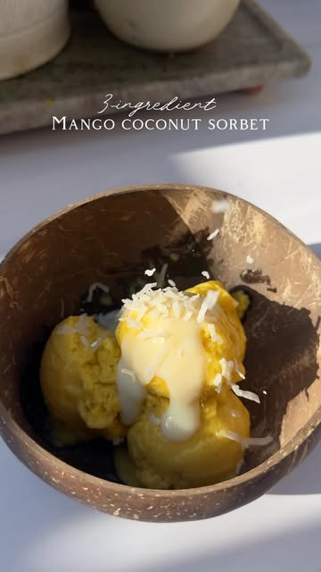 3-Ingredient Mango Coconut Sorbet