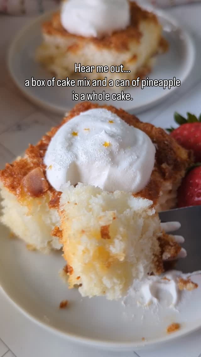 Pineapple Angel Food Cake (2-Ingredient Cake)
