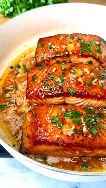 Browned Butter Honey Garlic Salmon