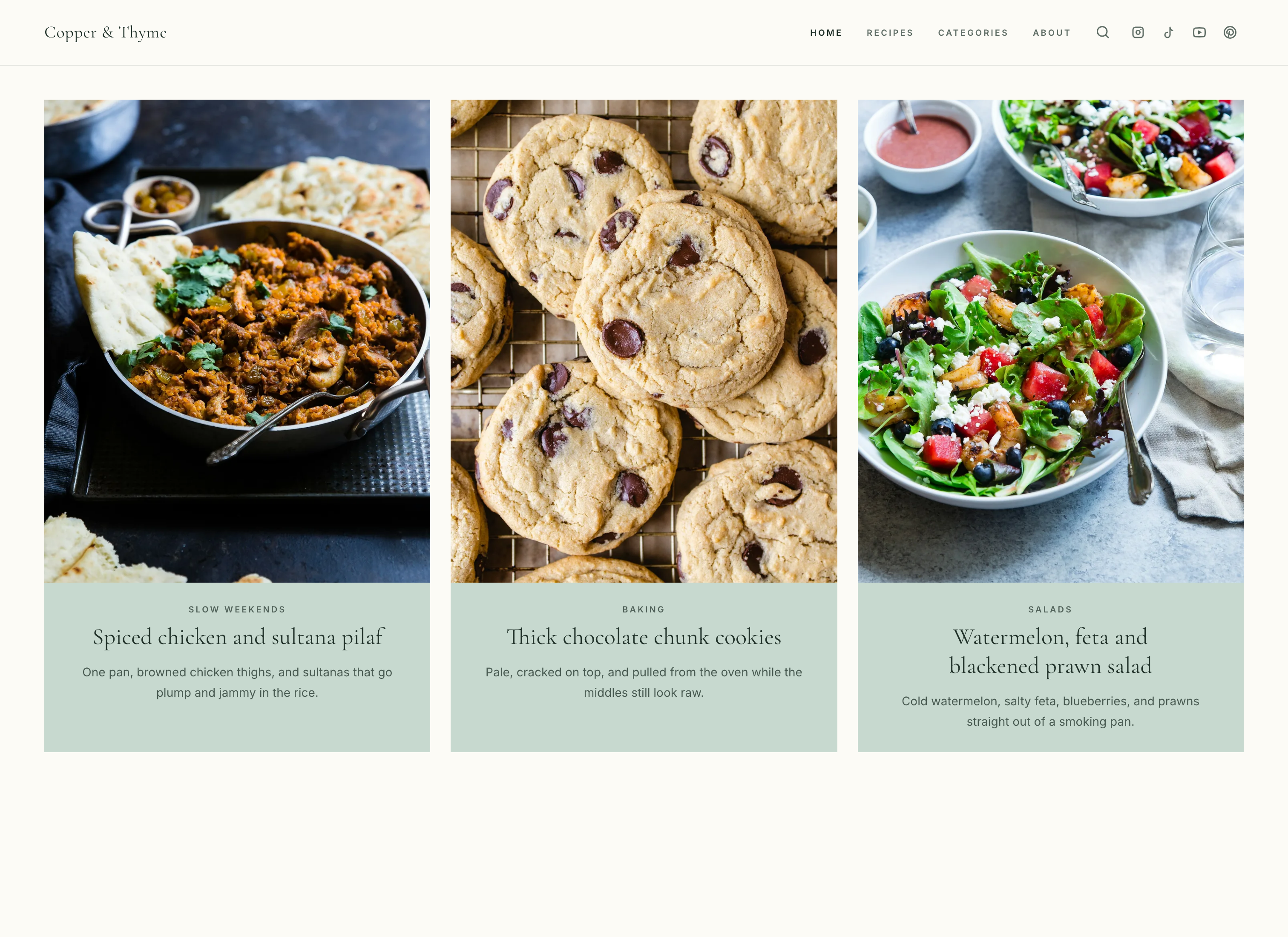 The Basil recipe website theme, shown on a laptop and a phone