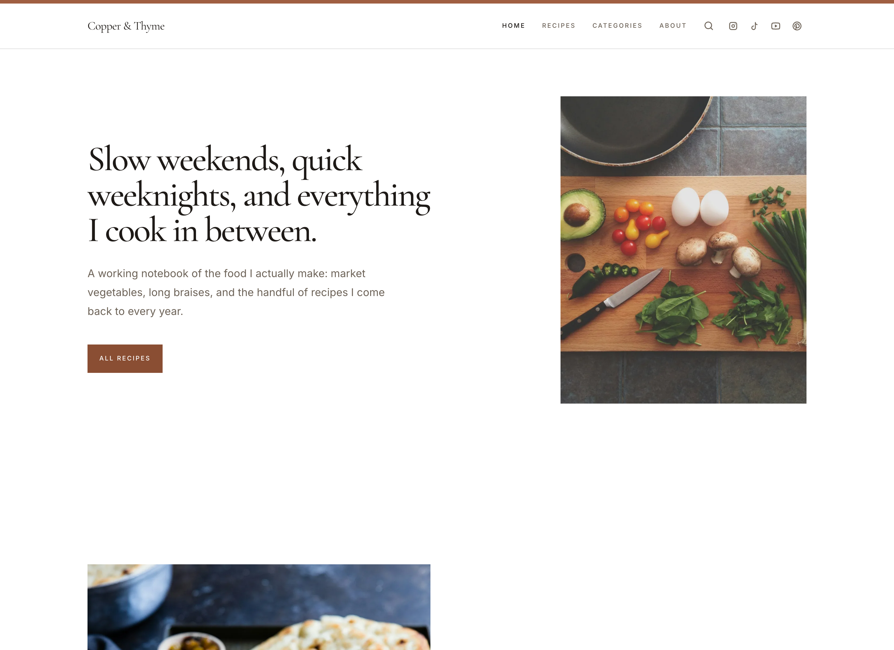 The Vanilla recipe website theme, shown on a laptop and a phone