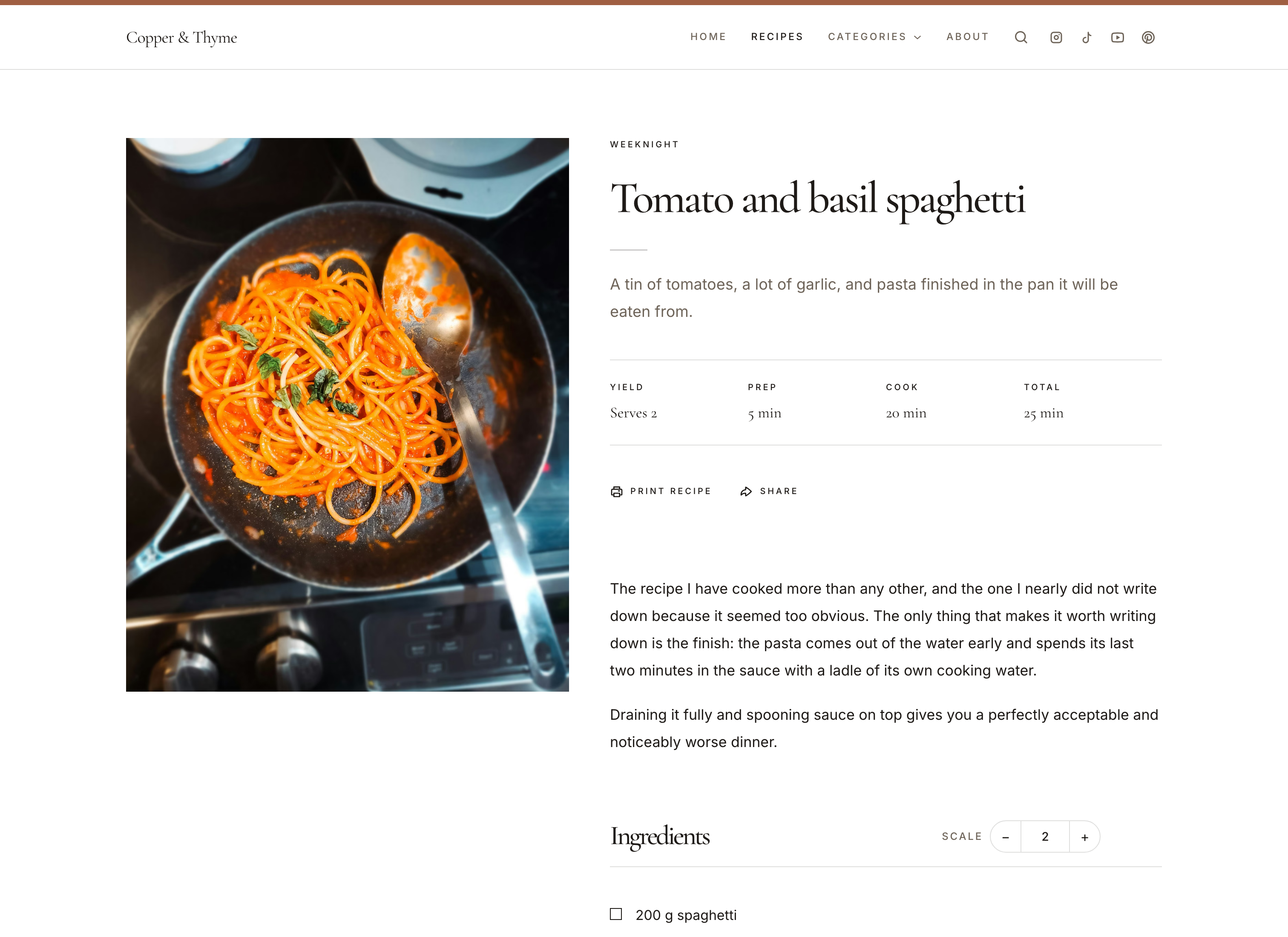 A Vanilla recipe page shown on desktop and phone
