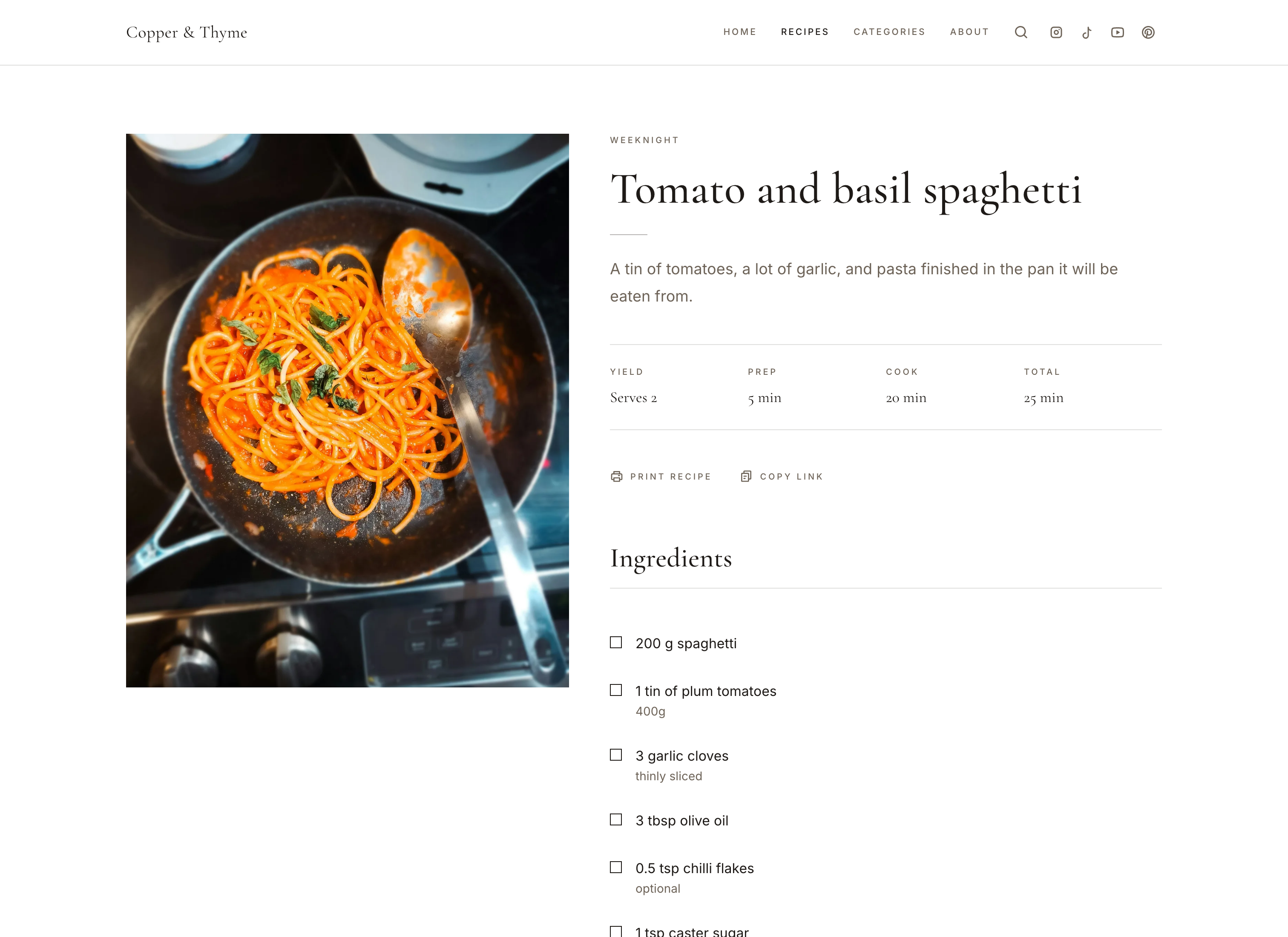 A Vanilla recipe page shown on desktop and phone
